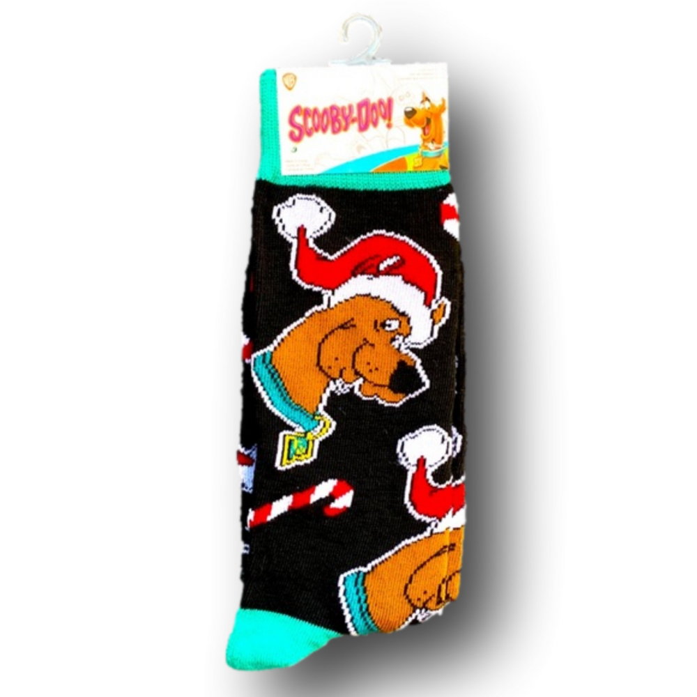 3/$20 Scooby Doo Christmas Holiday Funny Novelty Crew Socks - NWT